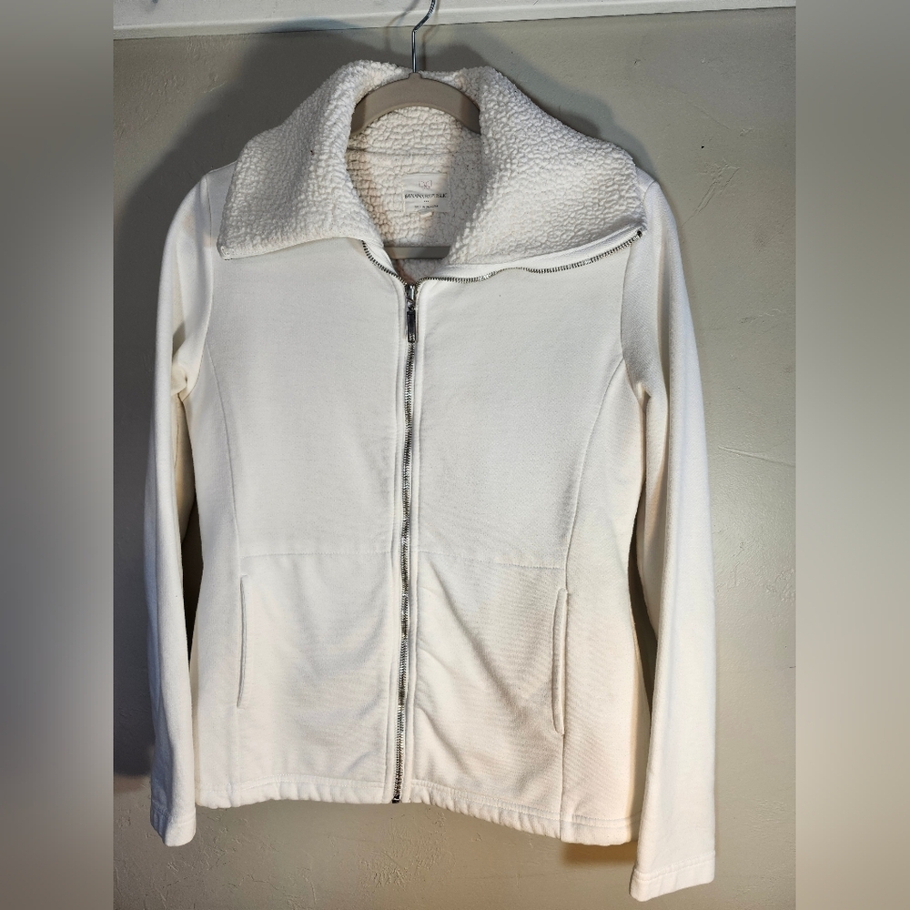 Banana Repuplic White Sherpa Lined Jacket Sz S